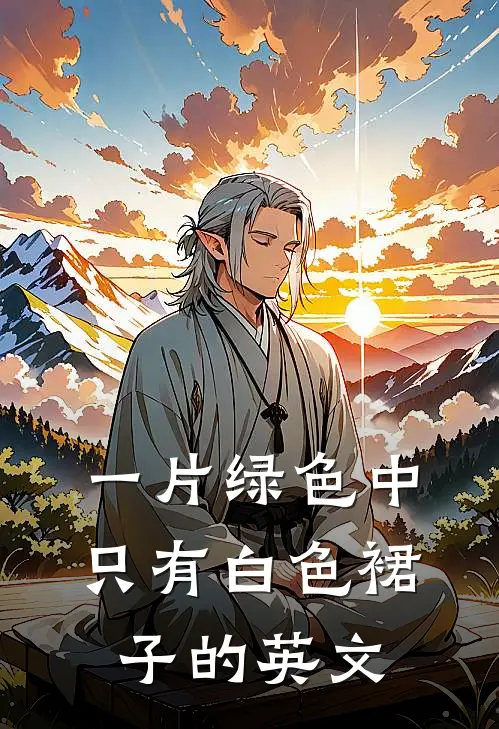 一片绿色中只有白色裙子的英文