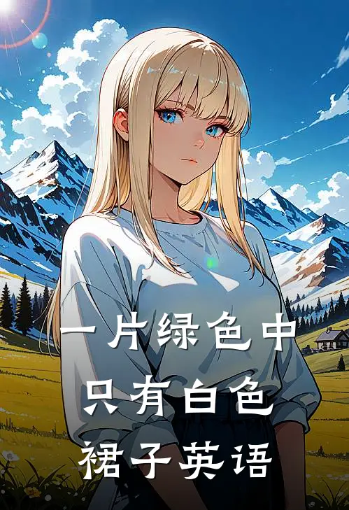 一片绿色中只有白色裙子英语