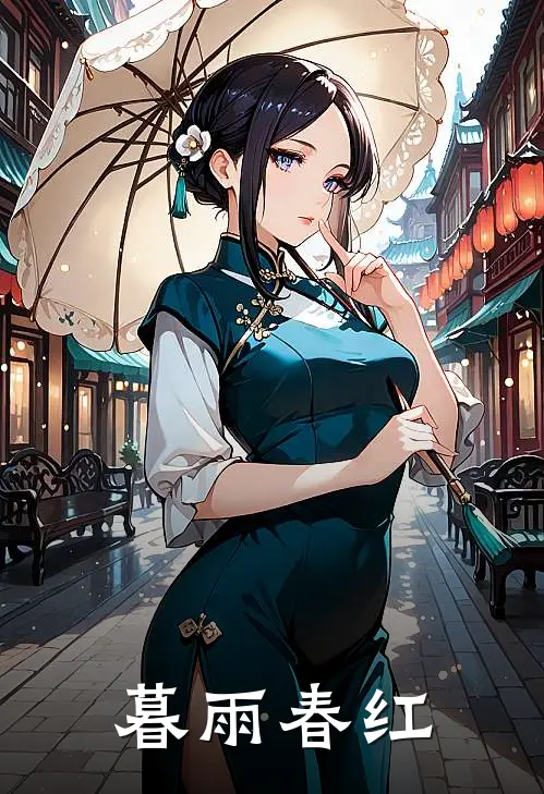 暮雨春红